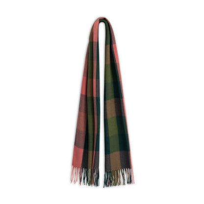 Avenel Piper Wide Check Brushed Scarf with 8cm Fringe