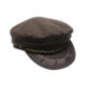 Wool Greek Fisherman’s Cap with Satin Lining and Braided Trim