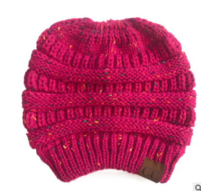 Cable Knit Fuzzy Lined High Bun Beanie - Urban Caps 