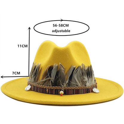 Ladies jazz woolen hat Top hat - Urban Caps 