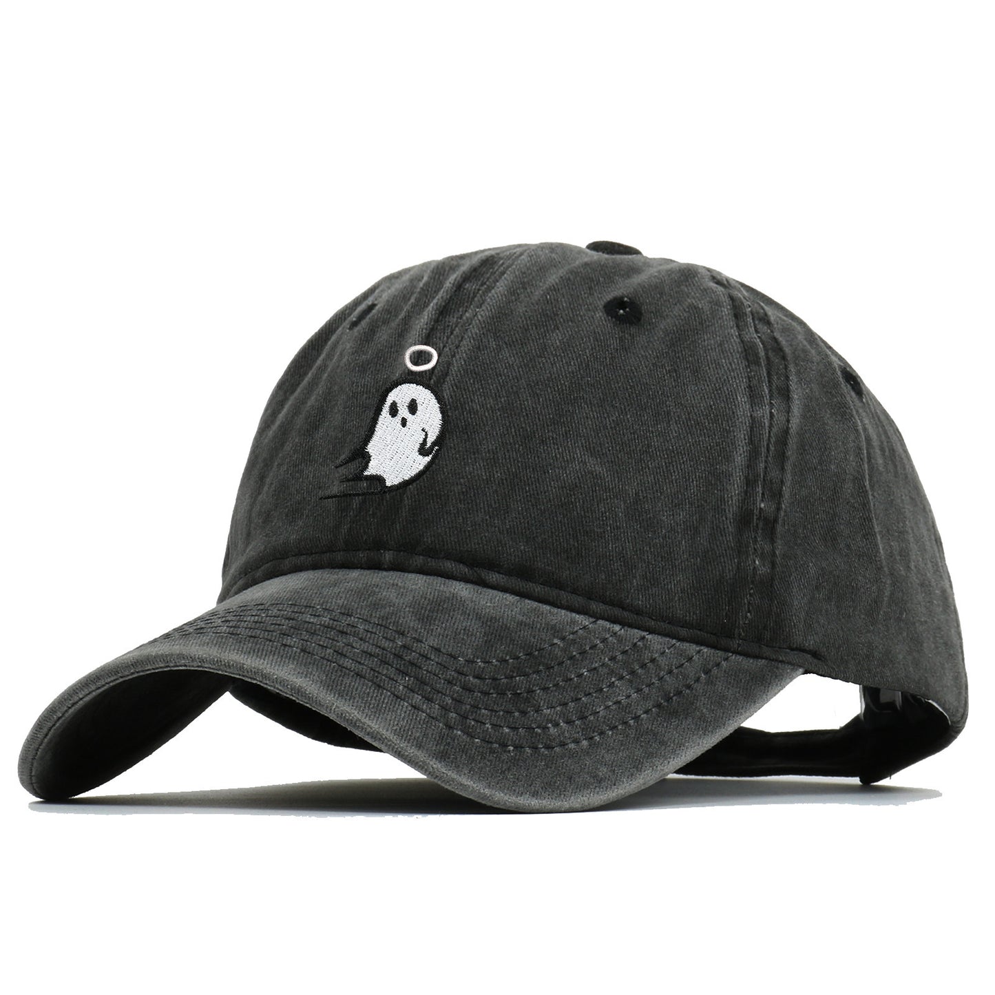 Ghost Embroidered Baseball Cap Pure Cotton Washed Baseball - Urban Caps 