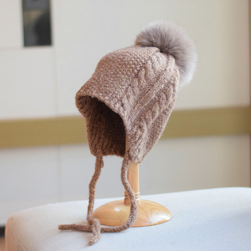 Cute Braid Woolen Cap Women - Urban Caps 