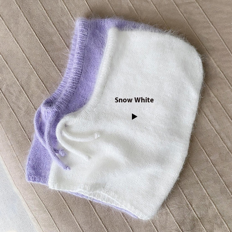 Autumn And Winter Fashion Warm Scarf Neck Protection Integrated Woolen Knitted Hat - Urban Caps 