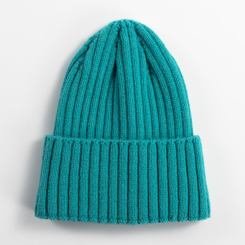 Knitted Hat Women's Korean-style Versatile Solid Color Woolen Hat Women's Outdoor Thickened Warm Beanie Hat - Urban Caps 