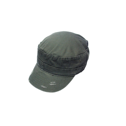 Kingston Enzyme Washed Cotton Twill Army Cap with Adjustable Back Strap