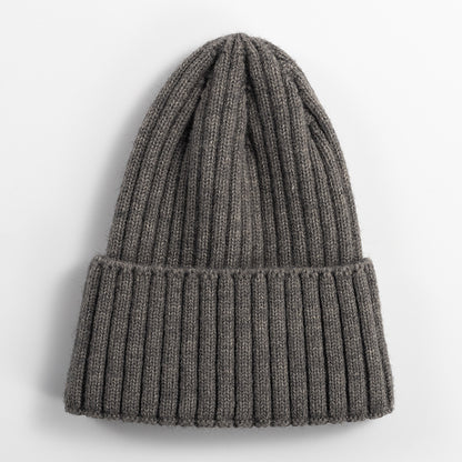 Knitted Hat Women's Korean-style Versatile Solid Color Woolen Hat Women's Outdoor Thickened Warm Beanie Hat - Urban Caps 