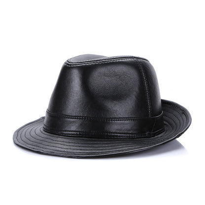 Men's Fashion Casual Authentic Leather Sheepskin Top Hat - Urban Caps 