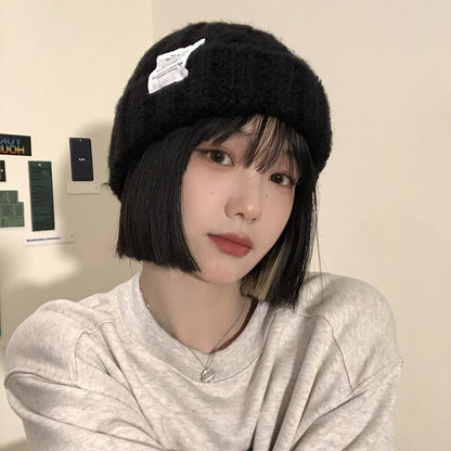 Women's Versatile Solid Color Loose Woolen Hat - Urban Caps 