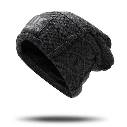 Winter Double Layer Fleece Thickened Men's Wool Knitted Hat - Urban Caps 