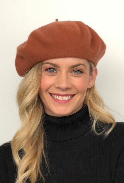 100% Wool Basque Beret by Parkhurst – Classic Winter Hat