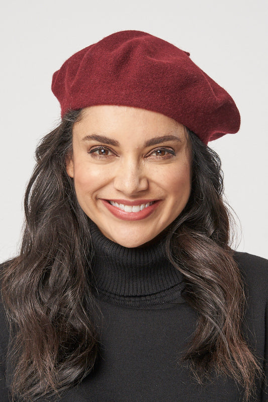 100% Wool Basque Beret by Parkhurst – Classic Winter Hat