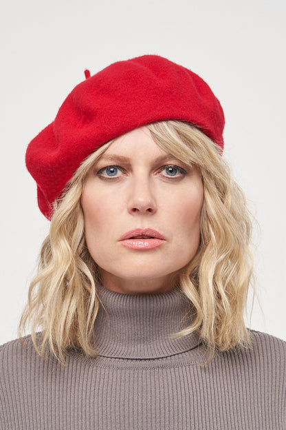 100% Wool Basque Beret by Parkhurst – Classic Winter Hat