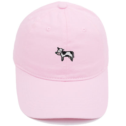COW COW Embroidery Soft Top Baseball Cap Spring and Summer Cute