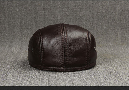 First Layer Cowhide Comfortable And Fashionable Sunscreen Beret - Urban Caps 