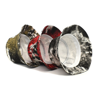 Women's New Graffiti Printing Bucket Hat Men's Summer Outdoor Travel Sun Protection Sun Hat Fashion Trend Bucket Hat - Urban Caps 