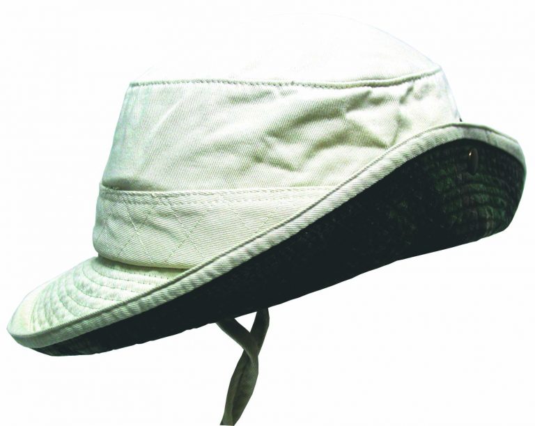 Washed Cotton Twill Bucket Hat with Camo Print Underside