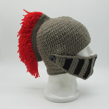 Whimsical Hand-Woven Knight Helmet Hat: A Playful Touch of Creativity - Urban Caps 