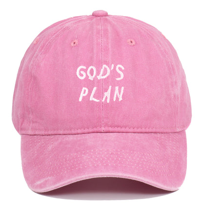 GODS PLAN Embroidered Baseball Cap Pure Cotton Washed - Urban Caps 
