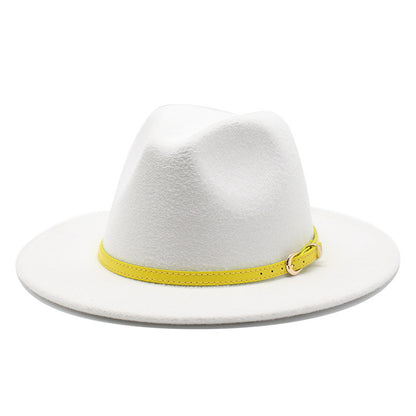 Woolen Hat Big Brimmed Hat Jazz Hat Felt Hat - Urban Caps 