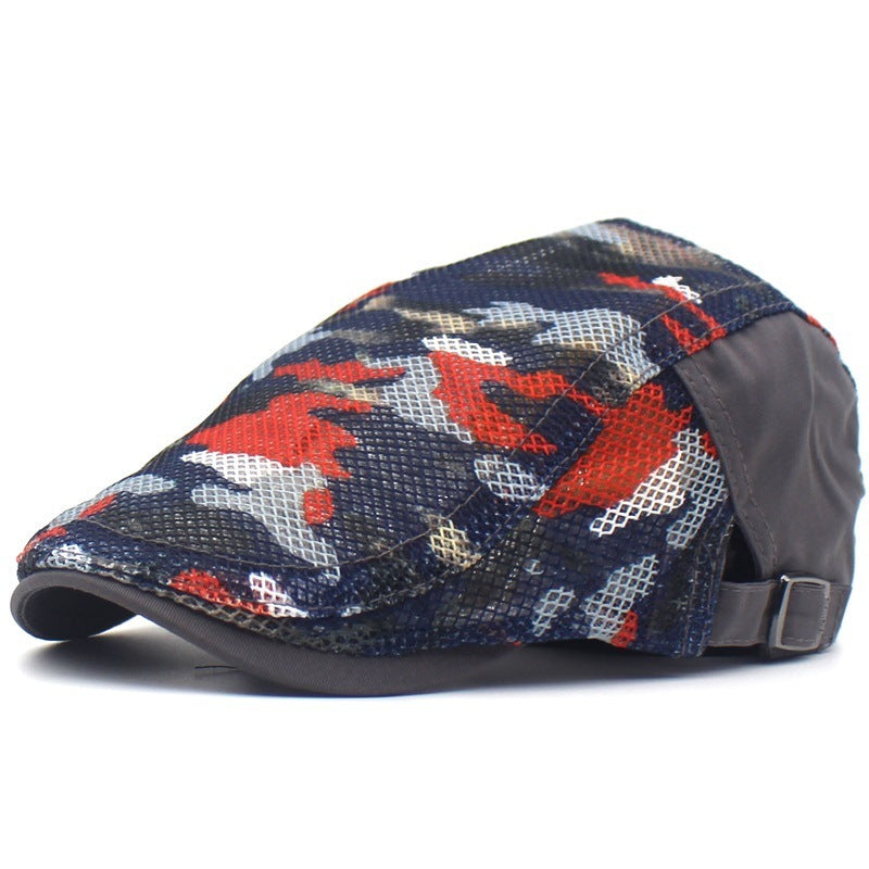 Camouflage Mesh Cloth Beret Men And Women Casual - Urban Caps 