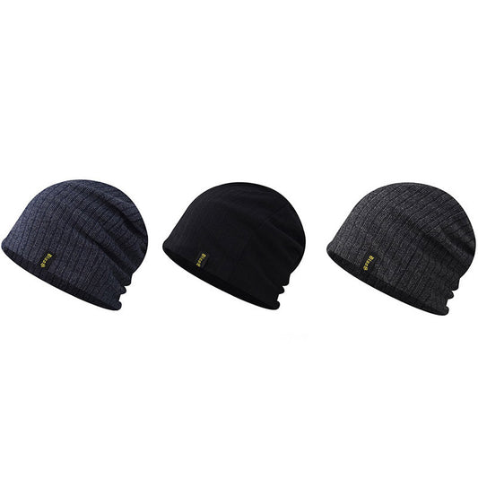 Baotou Thin Letter Embroidery Knitted Pile Hat - Urban Caps 