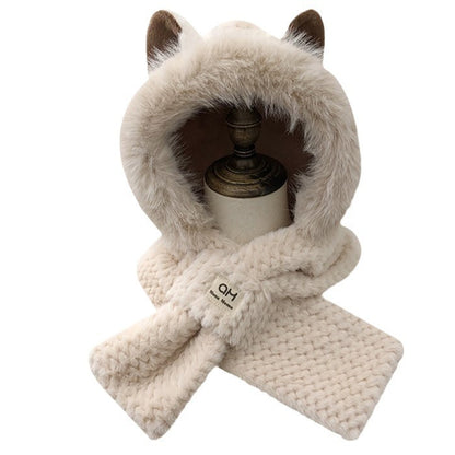 Autumn And Winter Cute Furry Fox Ear Hat - Urban Caps 