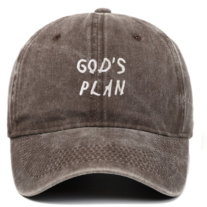 GODS PLAN Embroidered Baseball Cap Pure Cotton Washed - Urban Caps 