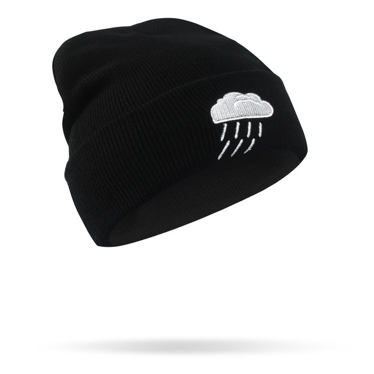 Fashion Fashionmonger Hip Hop Woolen Cap Creative Weather Embroidery Knitted Hat - Urban Caps 