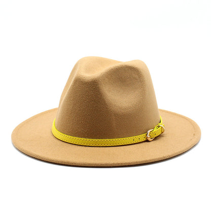 Woolen Hat Big Brimmed Hat Jazz Hat Felt Hat - Urban Caps 