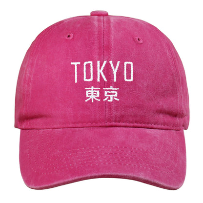 New Retro Washed Simple Tokyo Letters Hat - Urban Caps 