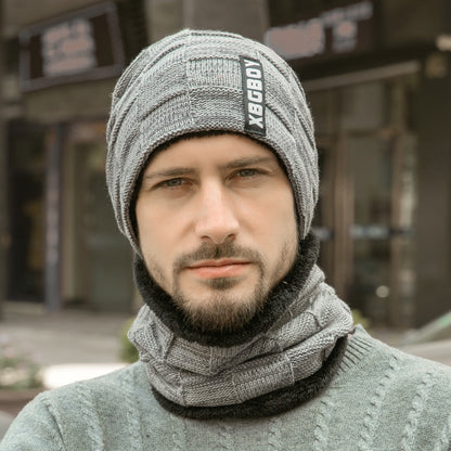 Velvet Knit Hat with Collar Set: Winter Warmth and Style - Urban Caps 