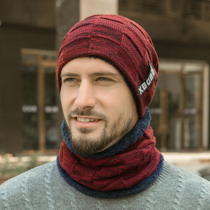 Velvet Knit Hat with Collar Set: Winter Warmth and Style - Urban Caps 