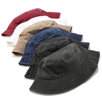 Solid color casual denim fisherman hat - Urban Caps 