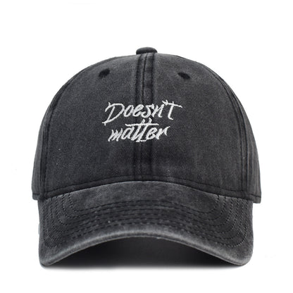 Washed Cotton Embroidered Hat Old Dad Hat - Urban Caps 