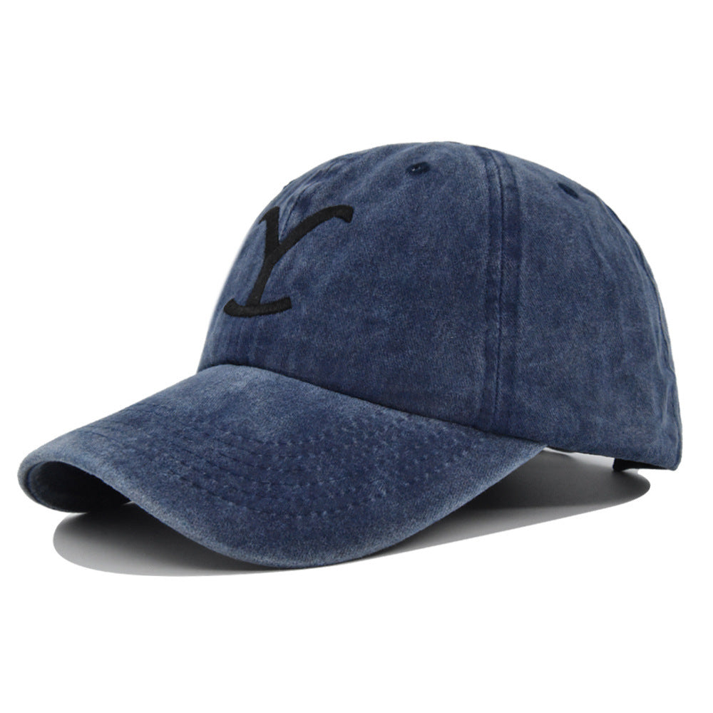 Embroidered Baseball Distressed Embroidered  Ponytail - Urban Caps 