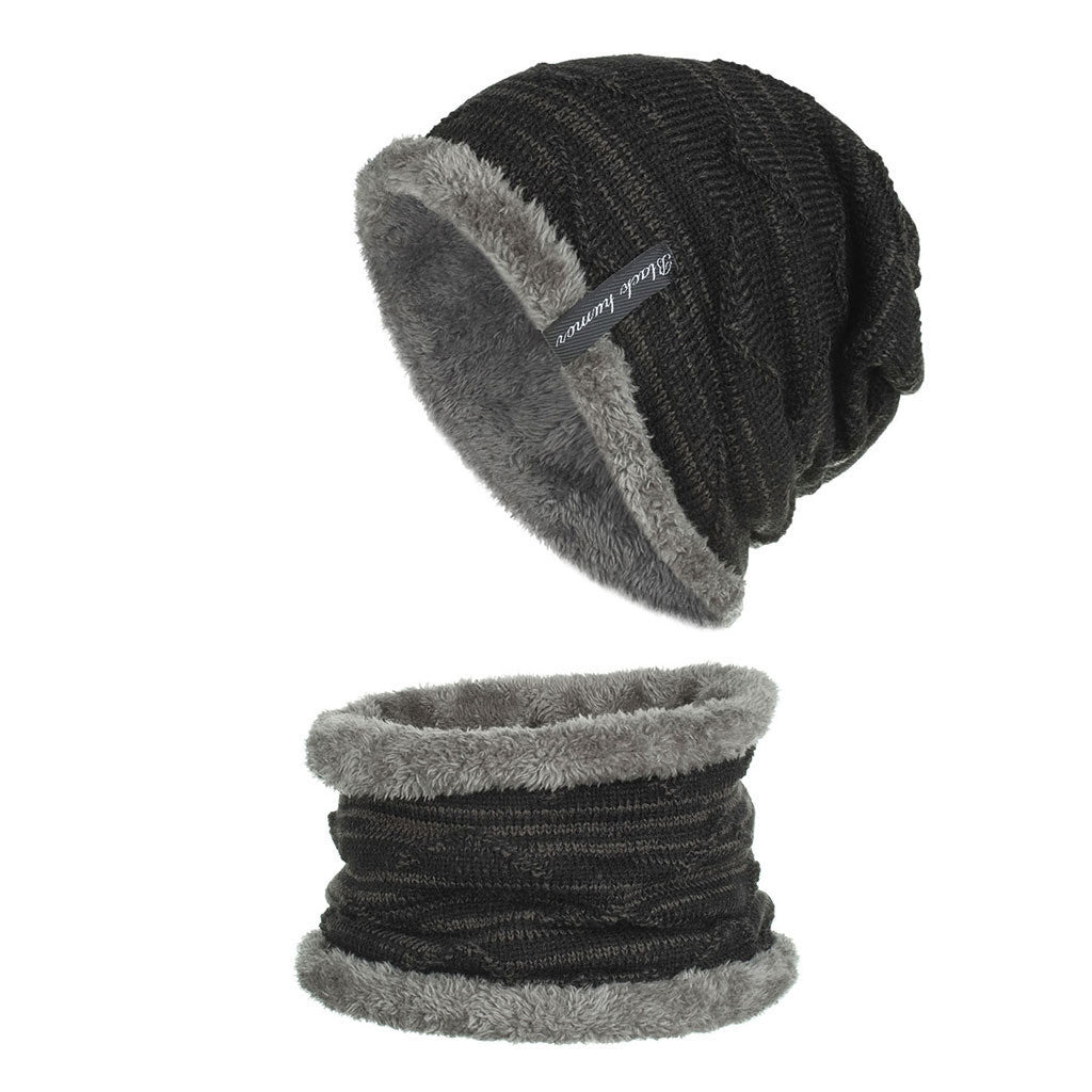 Diagonal hook hat bib knitted woolen hat - Urban Caps 