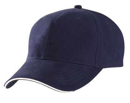 Onefit Sandwich Peak Cap – Stretch Cotton/Spandex, Contrast Trim, Low Profile - Urban Caps 