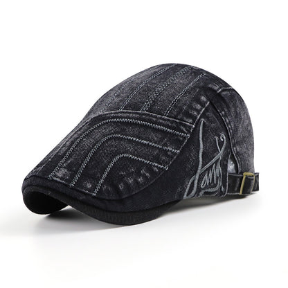 Washed Cotton Vintage Beret – Adjustable Duckbill Cap - Urban Caps 