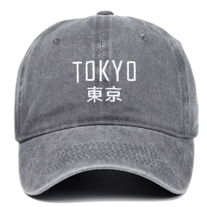 New Retro Washed Simple Tokyo Letters Hat - Urban Caps 