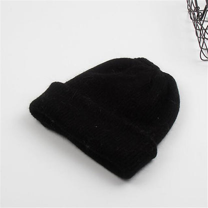 Angora Rabbit Fur Knitted Woolen Hat - Urban Caps 