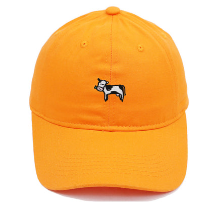 COW COW Embroidery Soft Top Baseball Cap Spring and Summer Cute