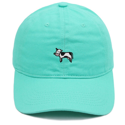 COW COW Embroidery Soft Top Baseball Cap Spring and Summer Cute