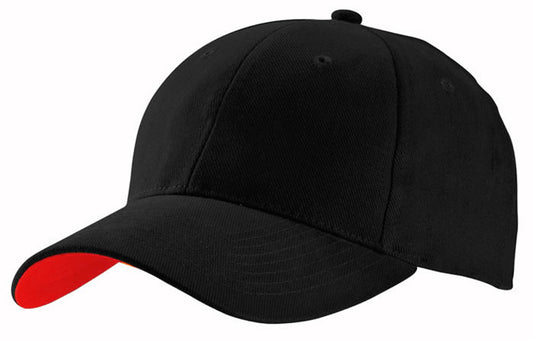 Contrast Cap – Heavy Brushed Cotton, Structured 6-Panel, Adjustable Velcro Fit - Urban Caps 