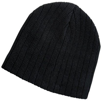 Cable Knit Beanie – Acrylic Knit, Fleece-Lined Brow Band, One Size Fits Most - Urban Caps 