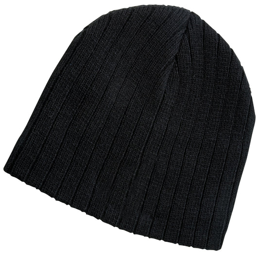 Cable Knit Beanie – Acrylic Knit, Fleece-Lined Brow Band, One Size Fits Most - Urban Caps 