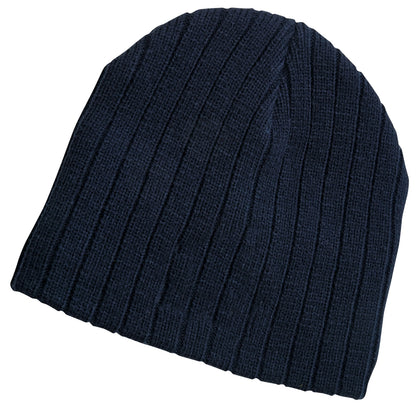 Cable Knit Beanie – Acrylic Knit, Fleece-Lined Brow Band, One Size Fits Most - Urban Caps 