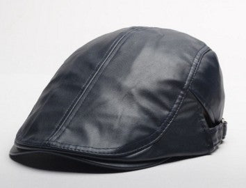 New Duck Tongue Hat Korean Tide Of Men And Women PU Beret Hat Factory Direct - Urban Caps 