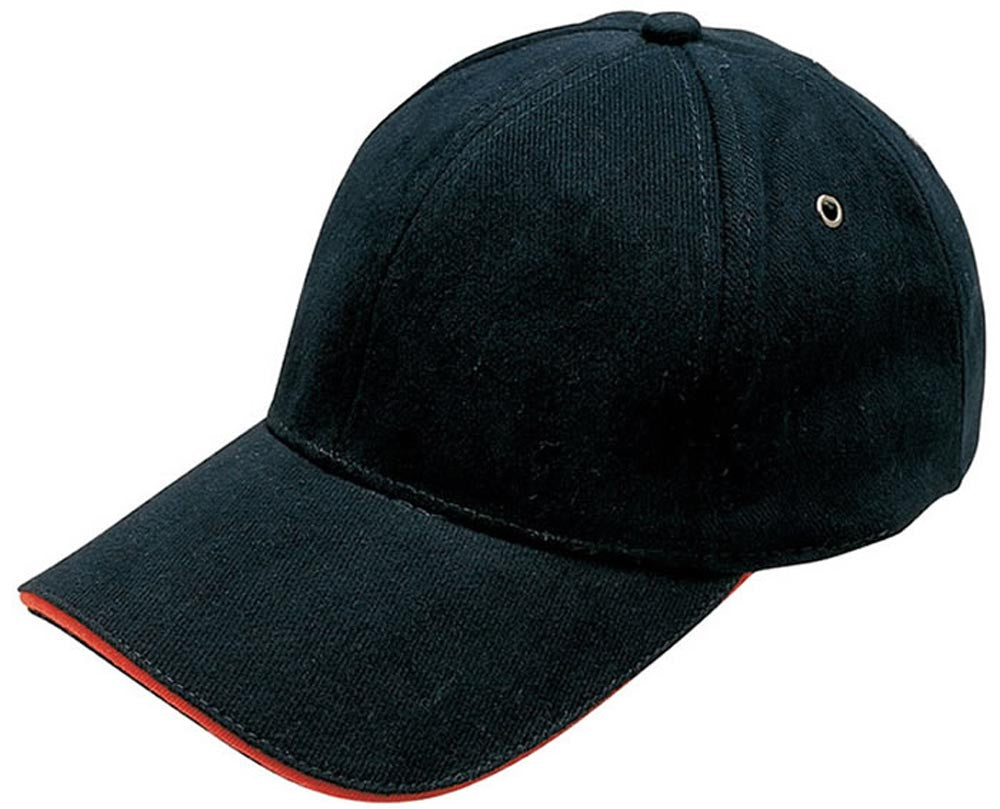 Sandwich Peak Cap – Brushed Cotton, Contrast Trim, Gunmetal Buckle - Urban Caps 