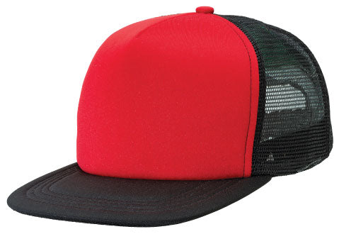 Flat Peak Trucker Cap – Bold 5-Panel Design, Breathable Mesh, Adjustable Fit - Urban Caps 