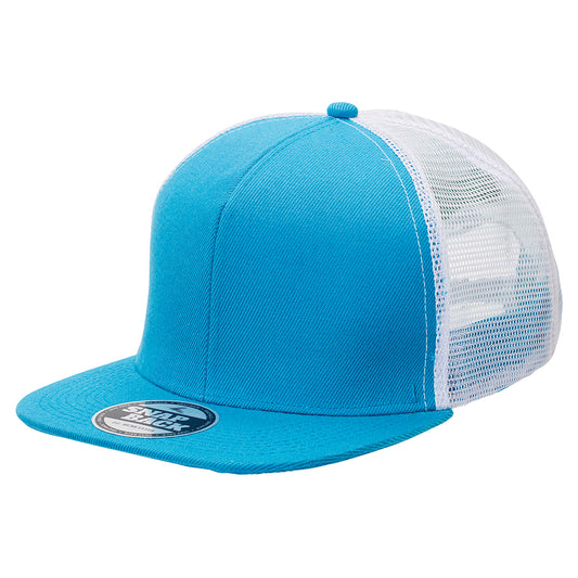 Premium American Twill Snapback – Flat Peak, Mesh Back, Custom Foil - Urban Caps 